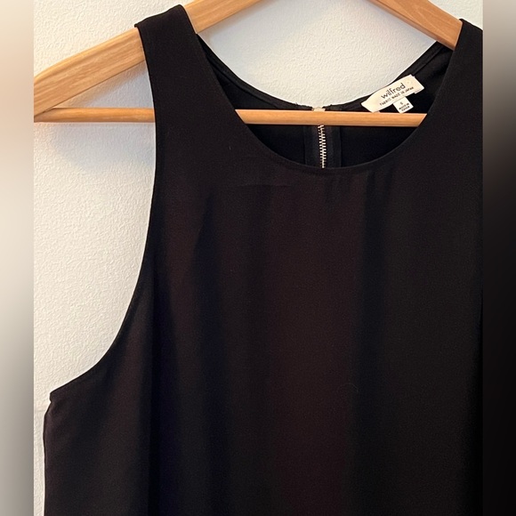 Wilfred | Little Black Racer Back Dress with Exposed Zipper - Size Small - Picture 5 of 14